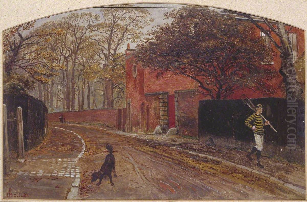 Platt Lane Oil Painting by Ford Madox Brown