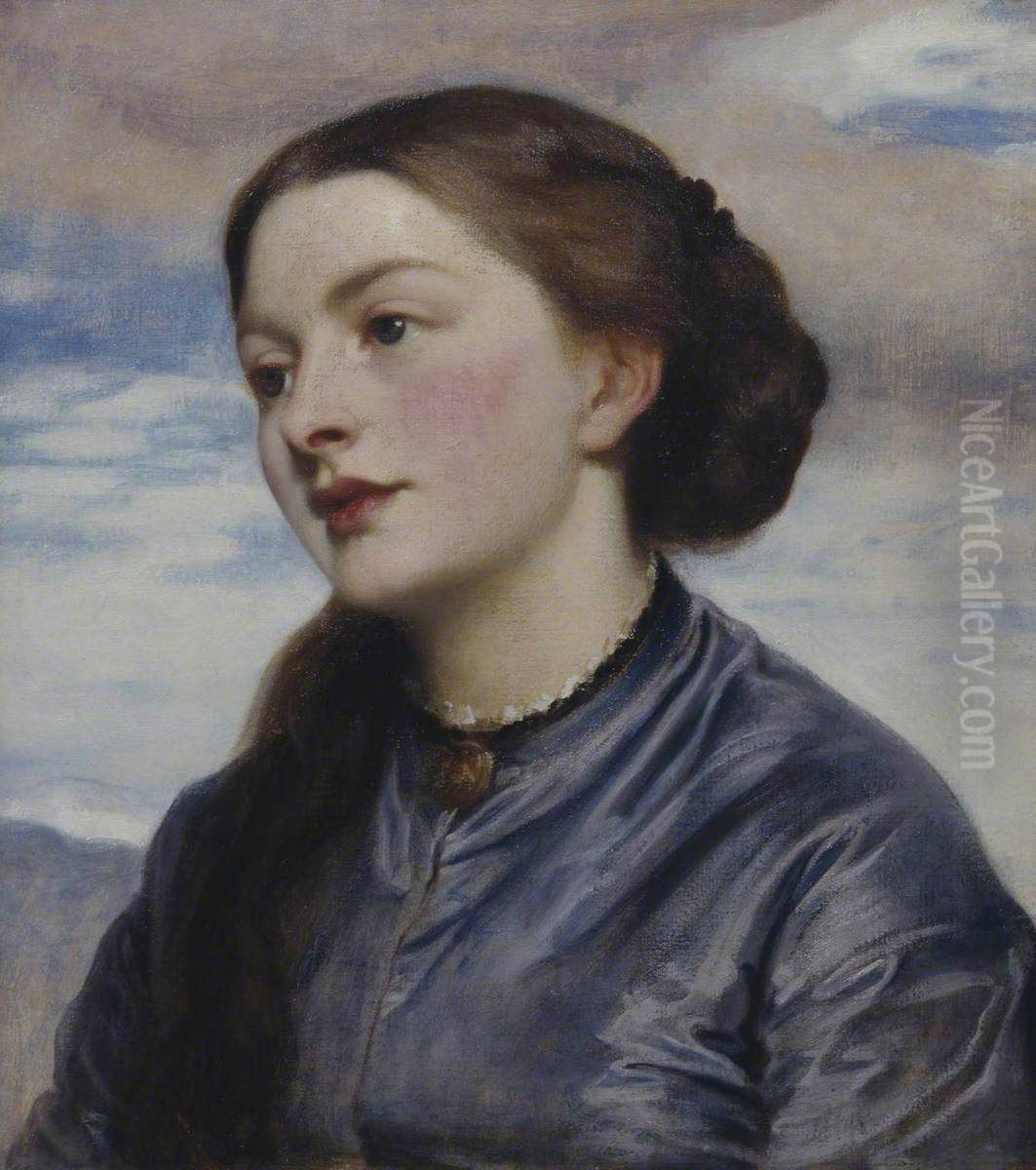 Mrs John Hanson Walker Oil Painting by Lord Frederick Leighton