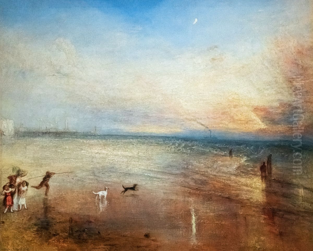 The New Moon; or, 'I've lost My Boat, You shan't have Your Hoop' Oil Painting by J. M. W. Turner