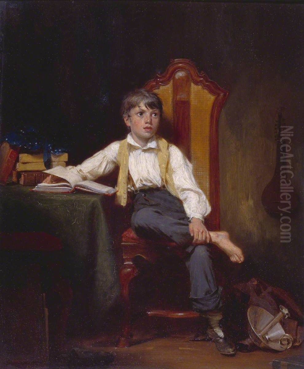 Study of a Boy Oil Painting by Thomas Sword Good