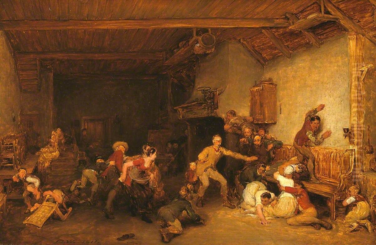 Study for 'Blind Man's Buff' Oil Painting by David Wilkie