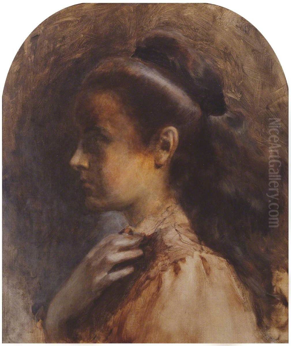 Mrs Teed, the Artist's Daughter Oil Painting by William Lindsay Windus