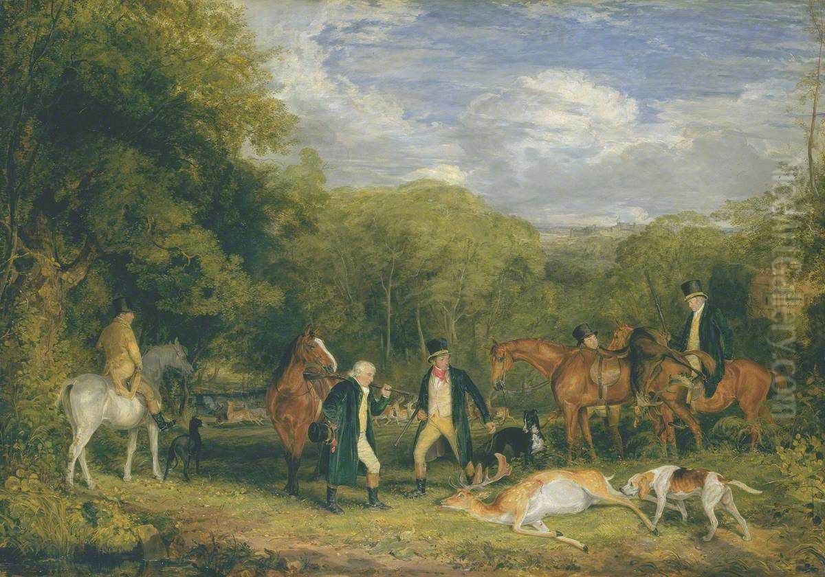 Buck-Shooting in Windsor Great Park Oil Painting by John Frederick Lewis