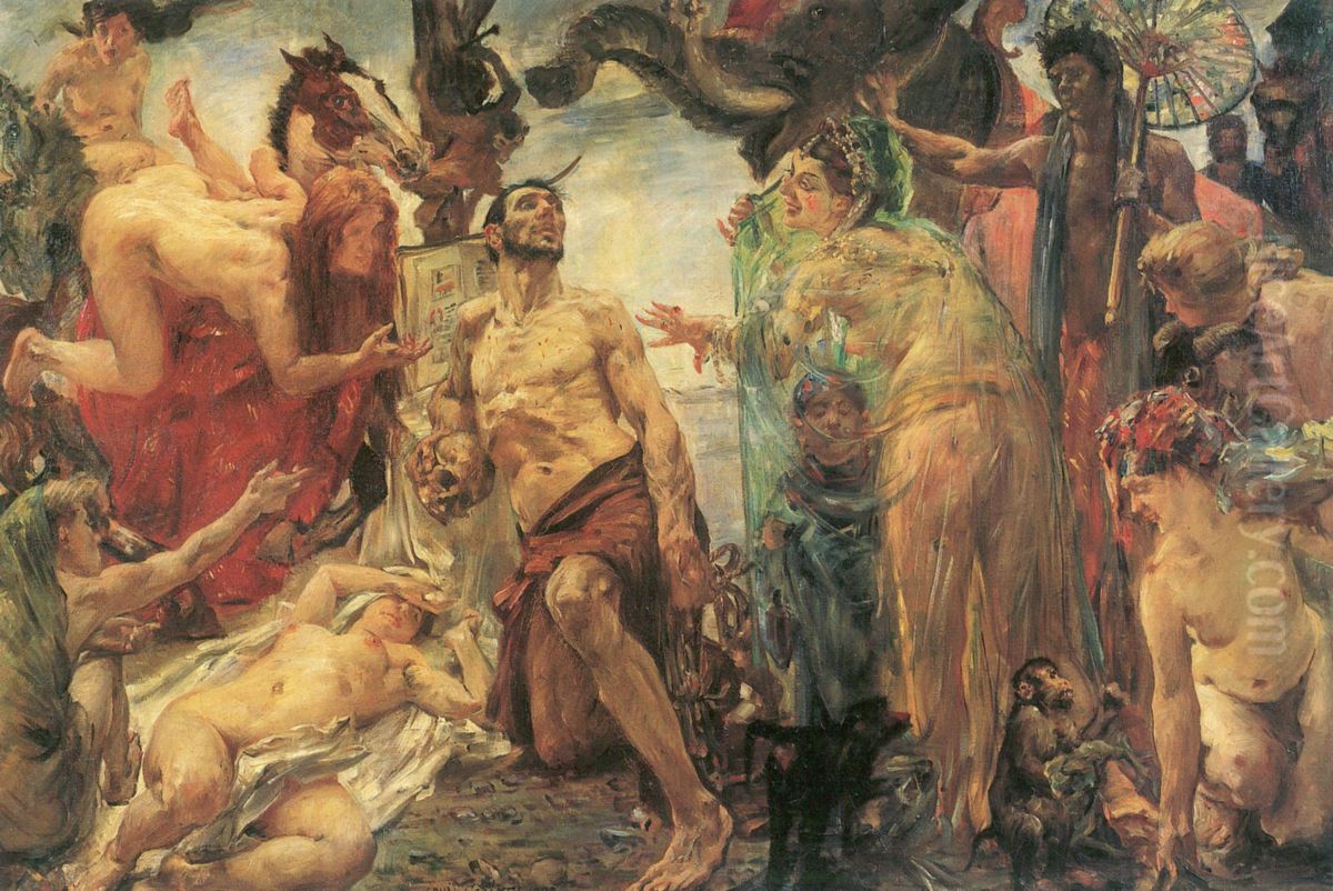 The Temptation of St Anthony after Gustave Flaubert Oil Painting by Lovis (Franz Heinrich Louis) Corinth