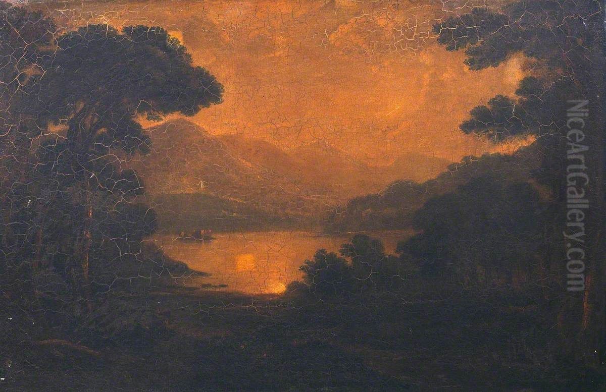 Loch-an-Eilean, Rothiemurchus, Inverness-shire Oil Painting by John Thomson