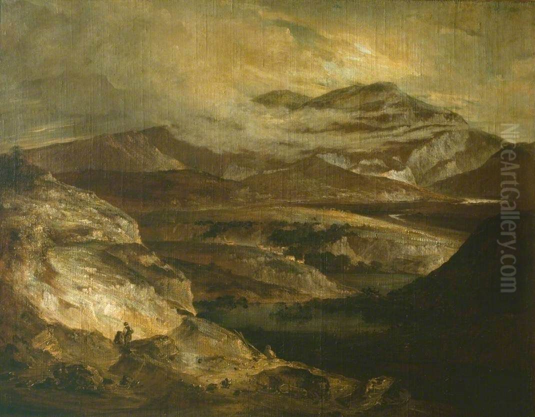 Slate Quarries Oil Painting by John Crome