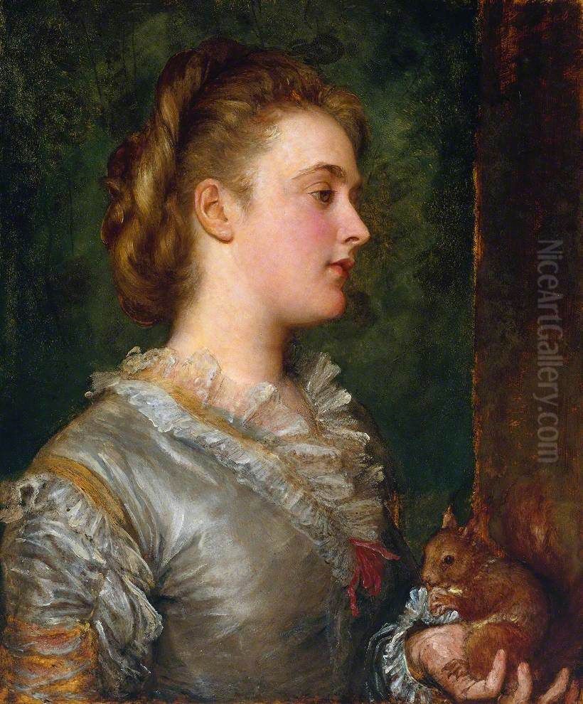 Dorothy Tennant, Later Lady Stanley Oil Painting by George Frederic Watts