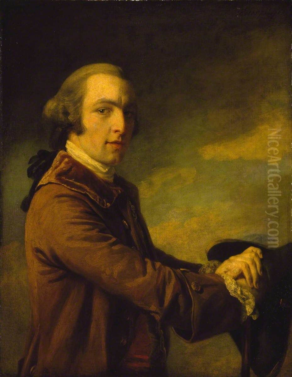 A Gentleman with a Cane Oil Painting by Francis Cotes