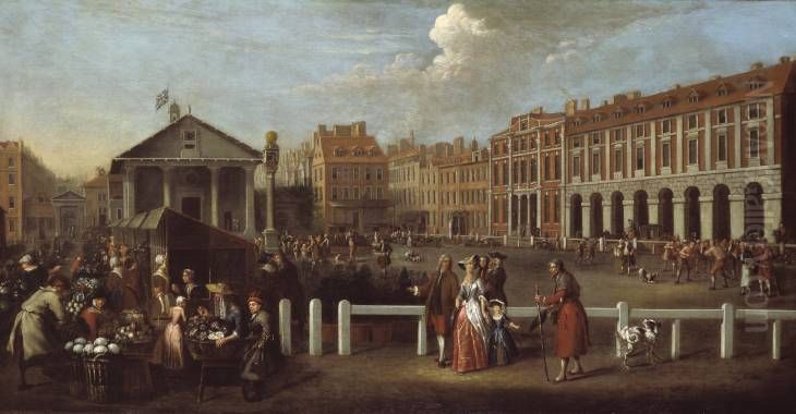 Covent Garden Market Oil Painting by Balthazar Nebot