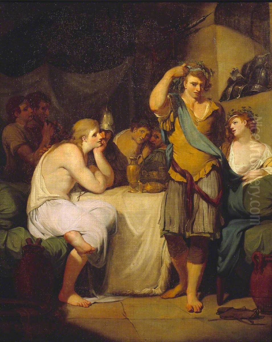 I. The Hero Decides to Seek his Fortune Oil Painting by John Hamilton Mortimer