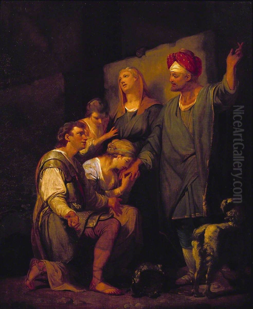 IV. The Hero's Father Blesses his Marriage Oil Painting by John Hamilton Mortimer