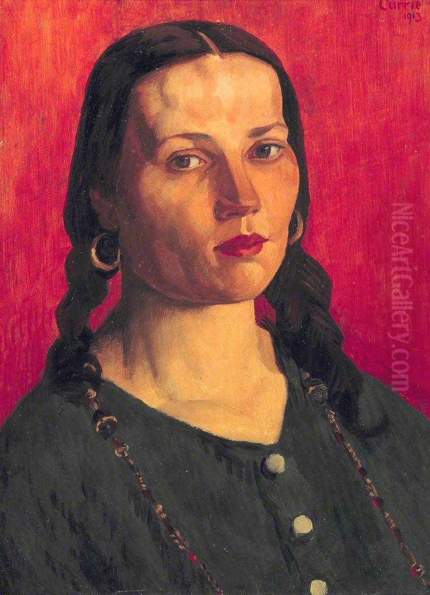 Head of a Woman Oil Painting by John Currie