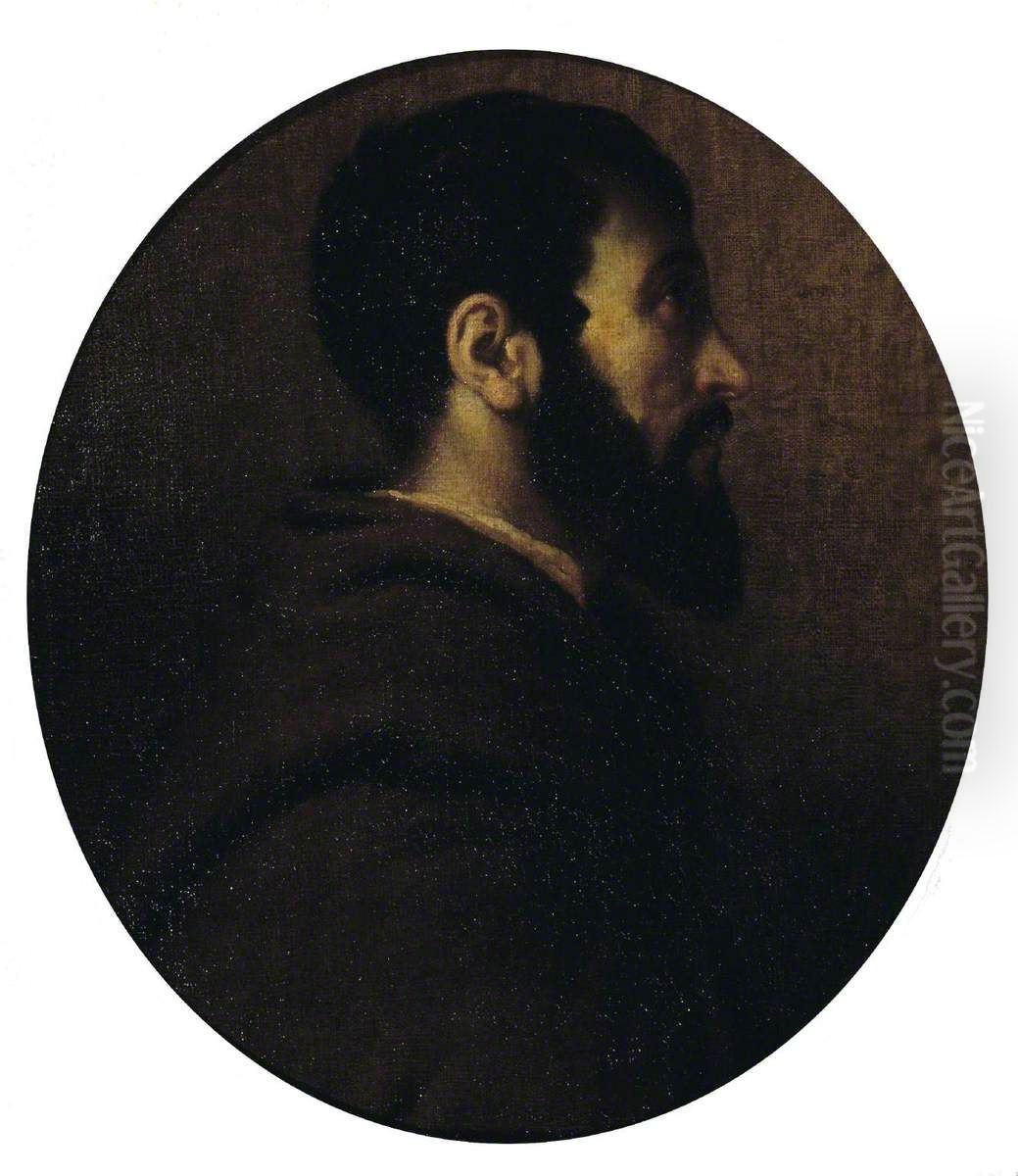 Capuchin Friar Oil Painting by Edward Villiers Rippingille