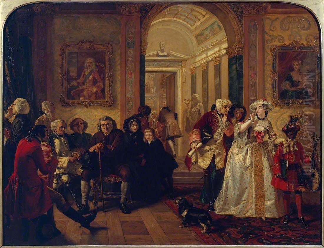 Doctor Johnson in the Ante-Room of the Lord Chesterfield Waiting for an Audience, 1748 Oil Painting by Edward Matthew Ward