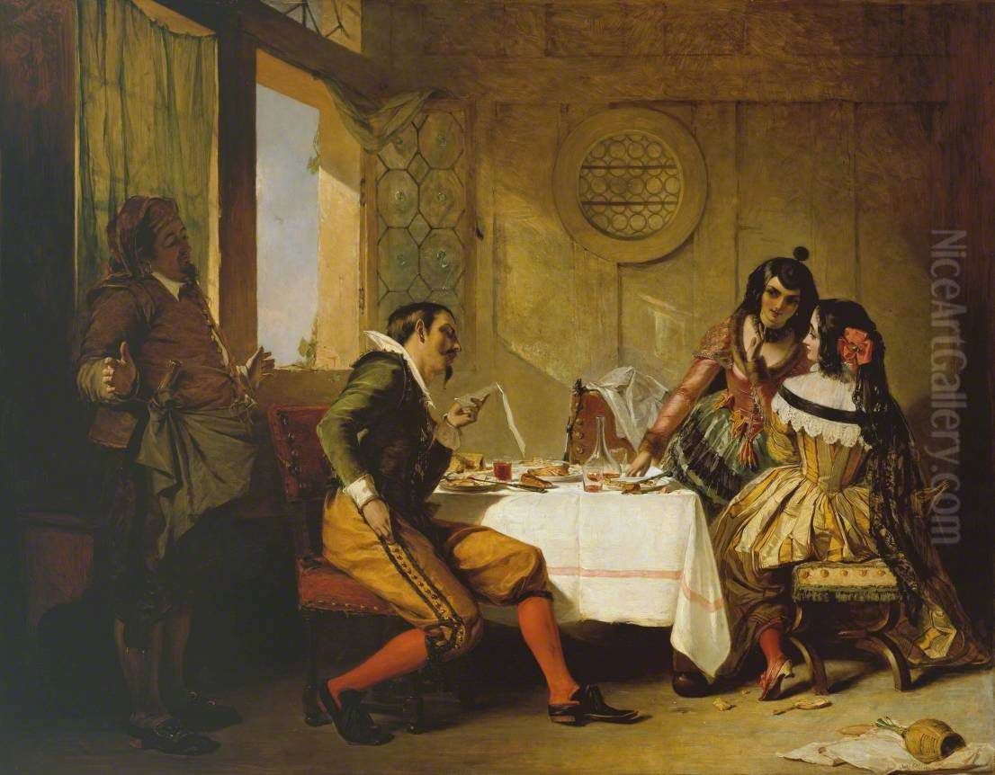Scene from 'The Devil upon Two Sticks' Oil Painting by Augustus Egg