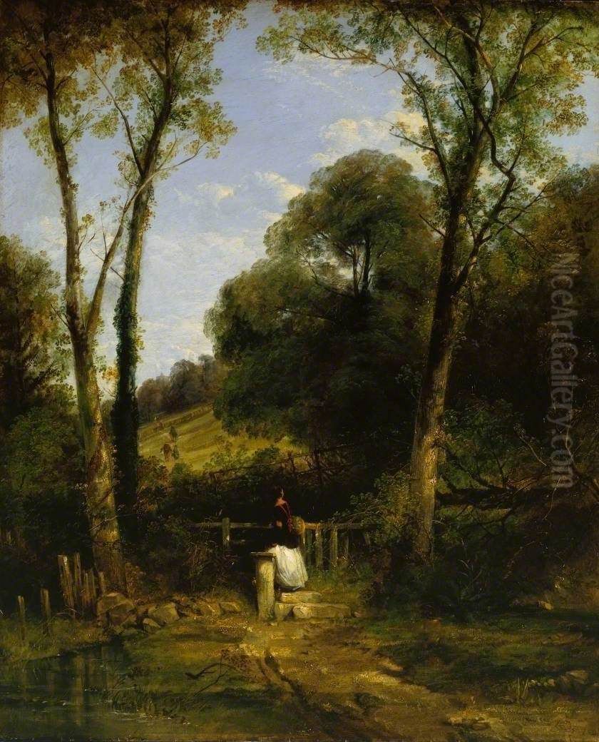 The Stile Oil Painting by Thomas Creswick