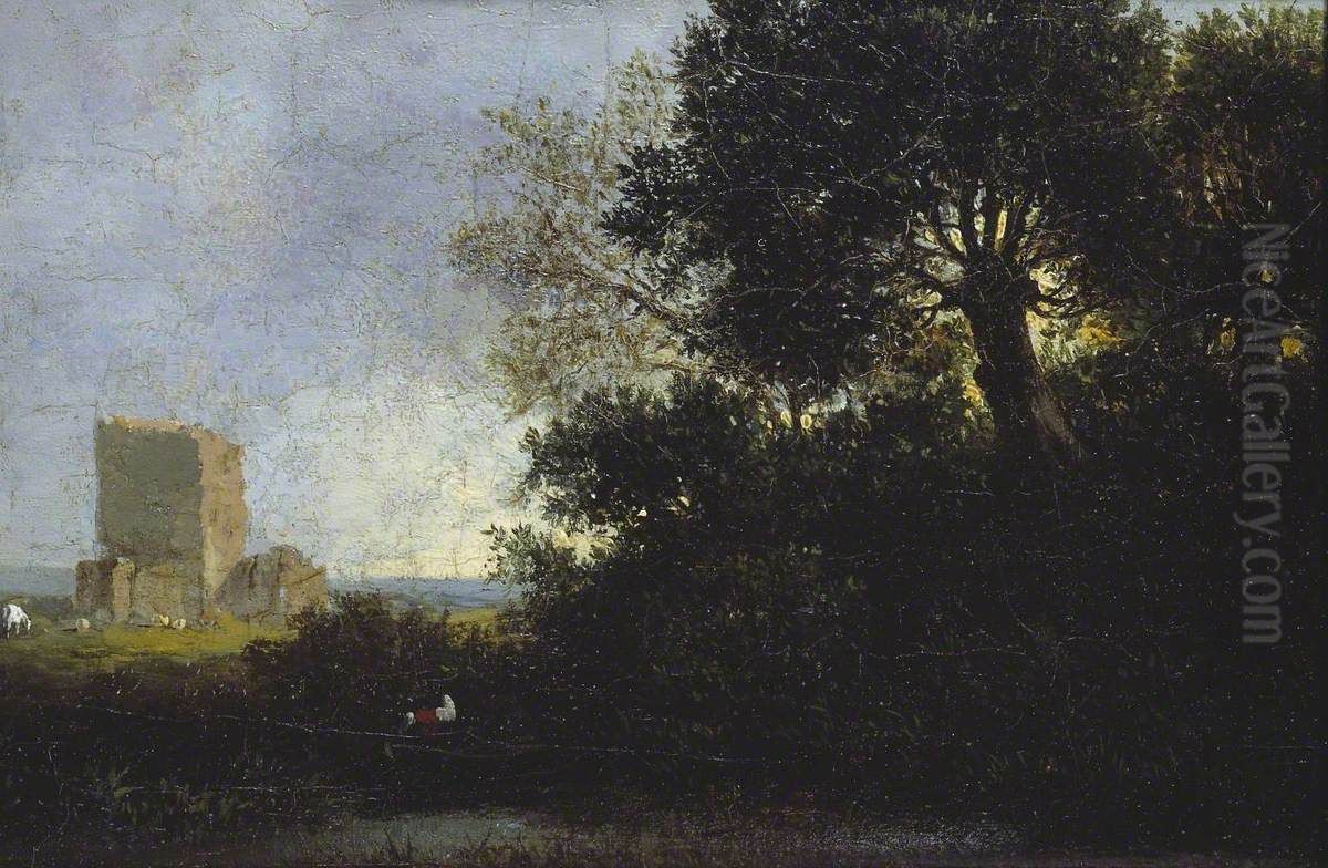Landscape with a Ruin Oil Painting by Patrick Nasmyth