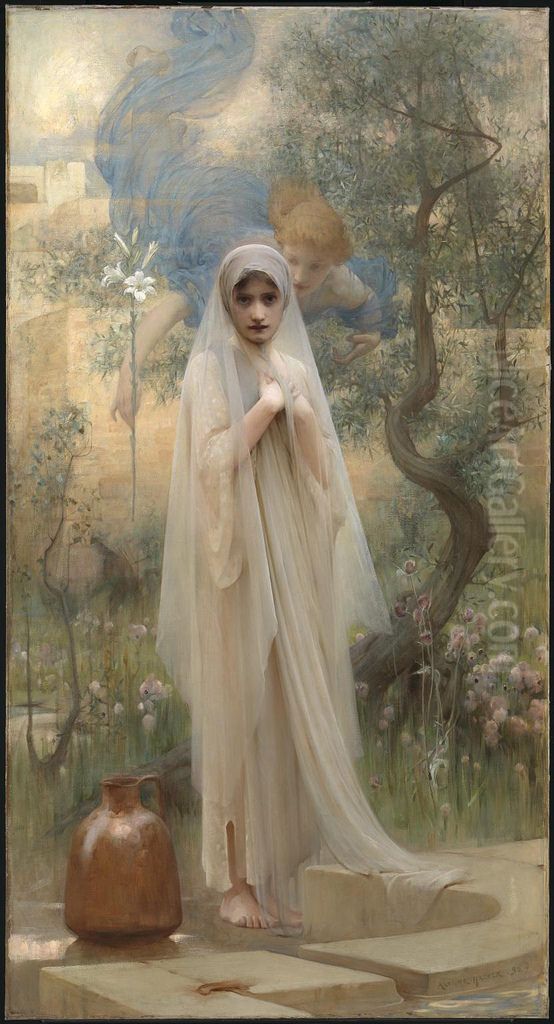 Blagovesenie Oil Painting by Arthur Hacker