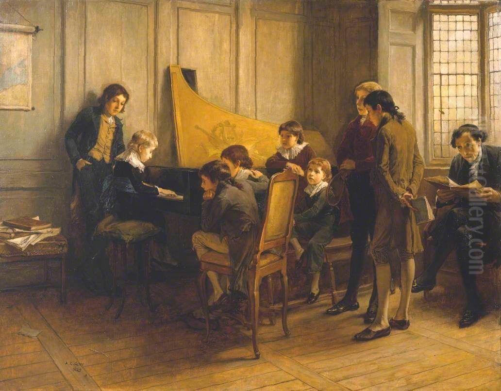 A Musical Story by Chopin Oil Painting by Andrew Carrick Gow