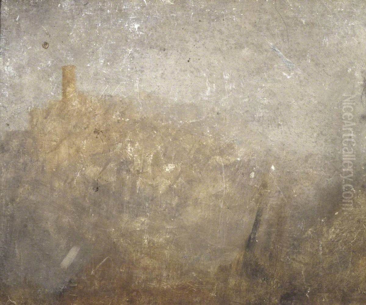 Hilly Landscape with Tower Oil Painting by J. M. W. Turner