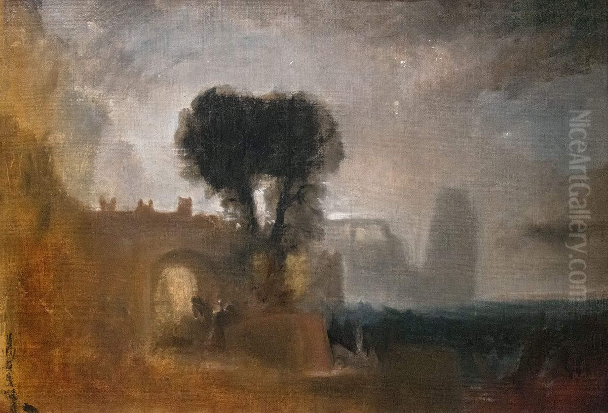 Archway with Trees by the Sea Oil Painting by J. M. W. Turner