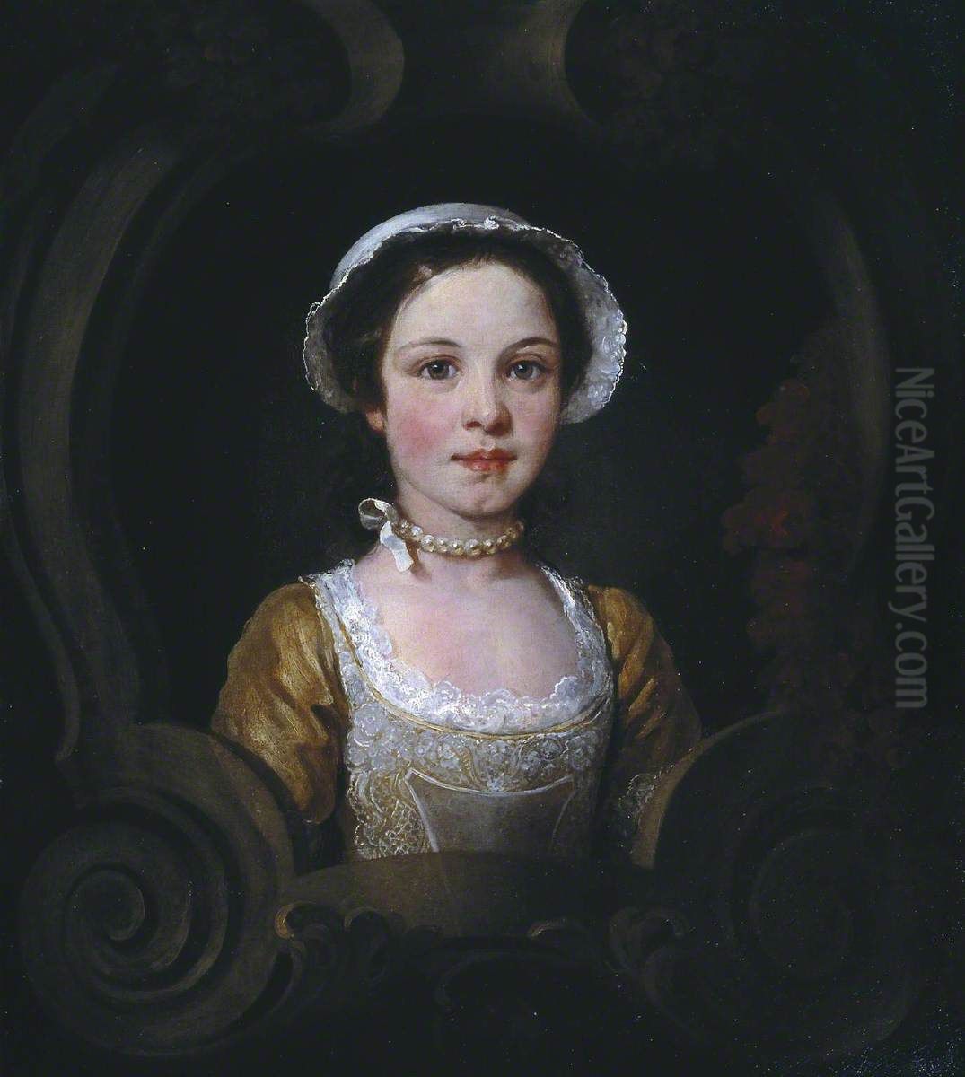Portrait of Hannah, Daughter of John Ranby Snr Oil Painting by William Hogarth