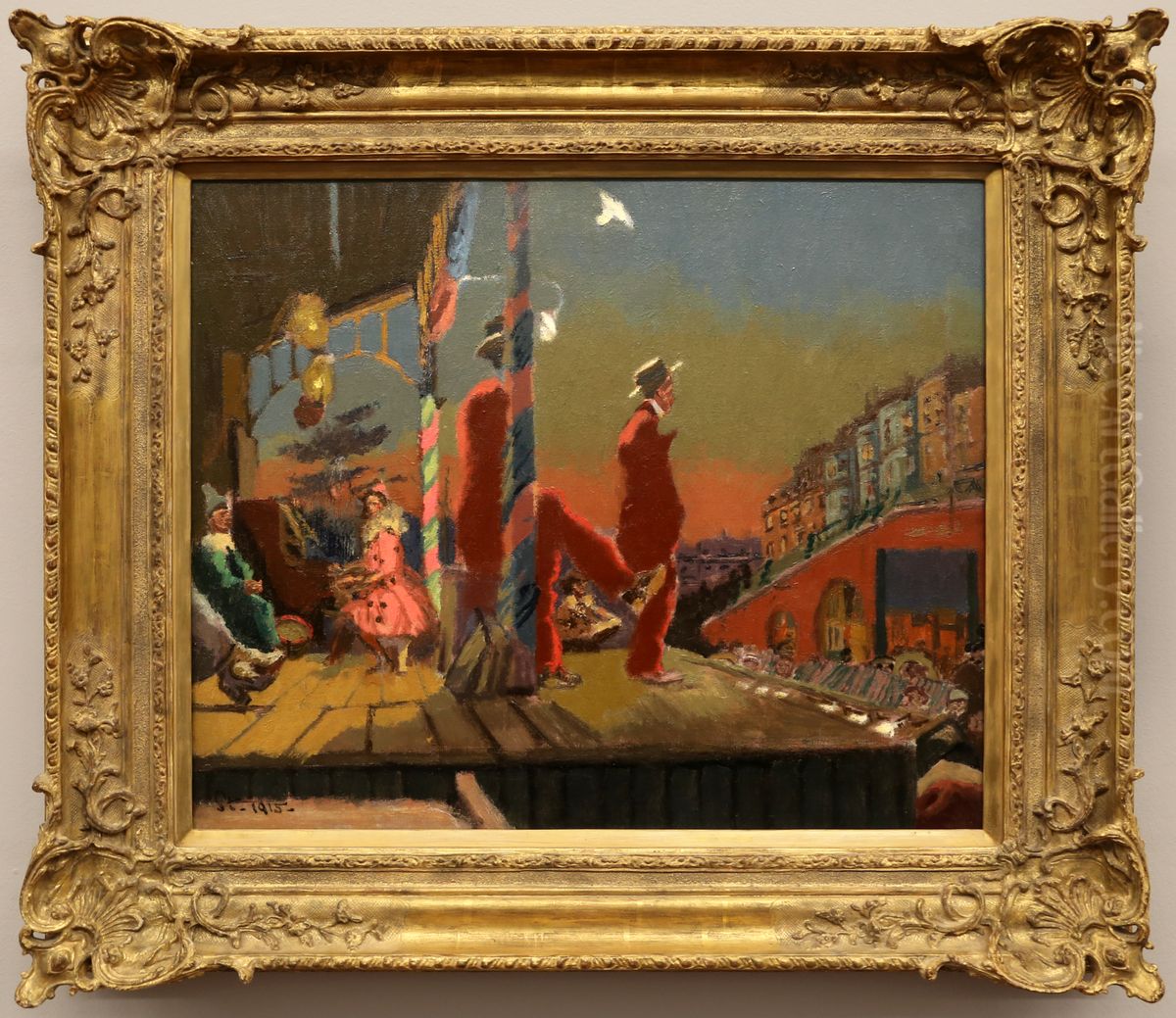 Brighton Pierrots Oil Painting by Walter Richard Sickert