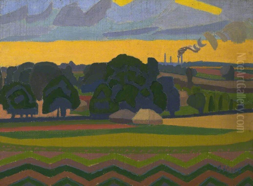 The Beanfield, Letchworth Oil Painting by Spencer Gore