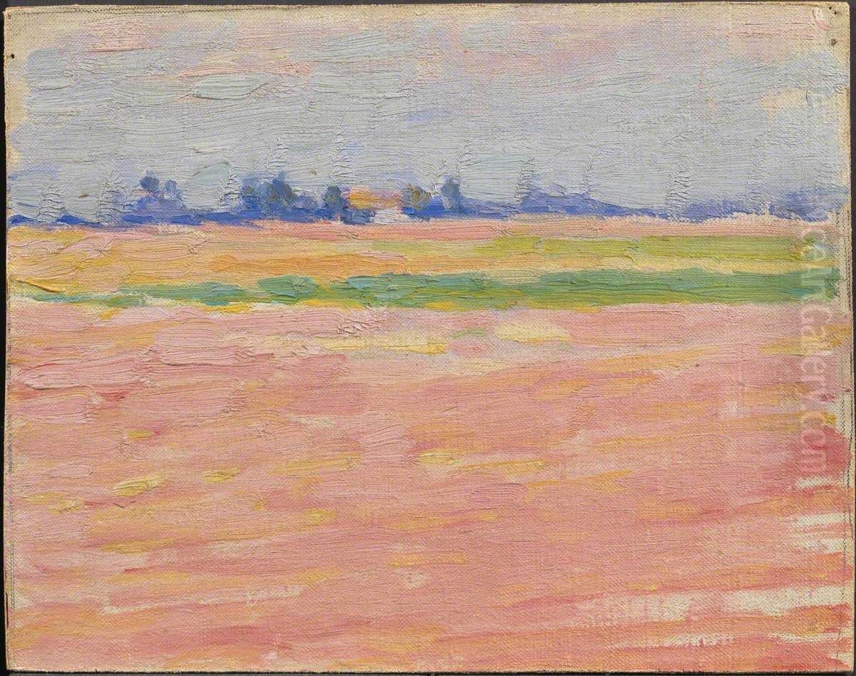 Morning over the Ploughed Fields Oil Painting by Robert Bevan