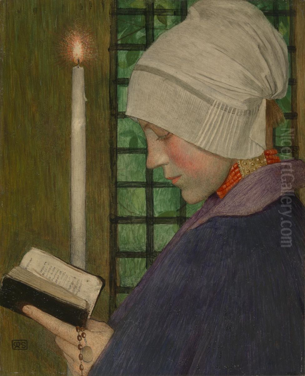 Candlemas Day Oil Painting by Marianne Stokes