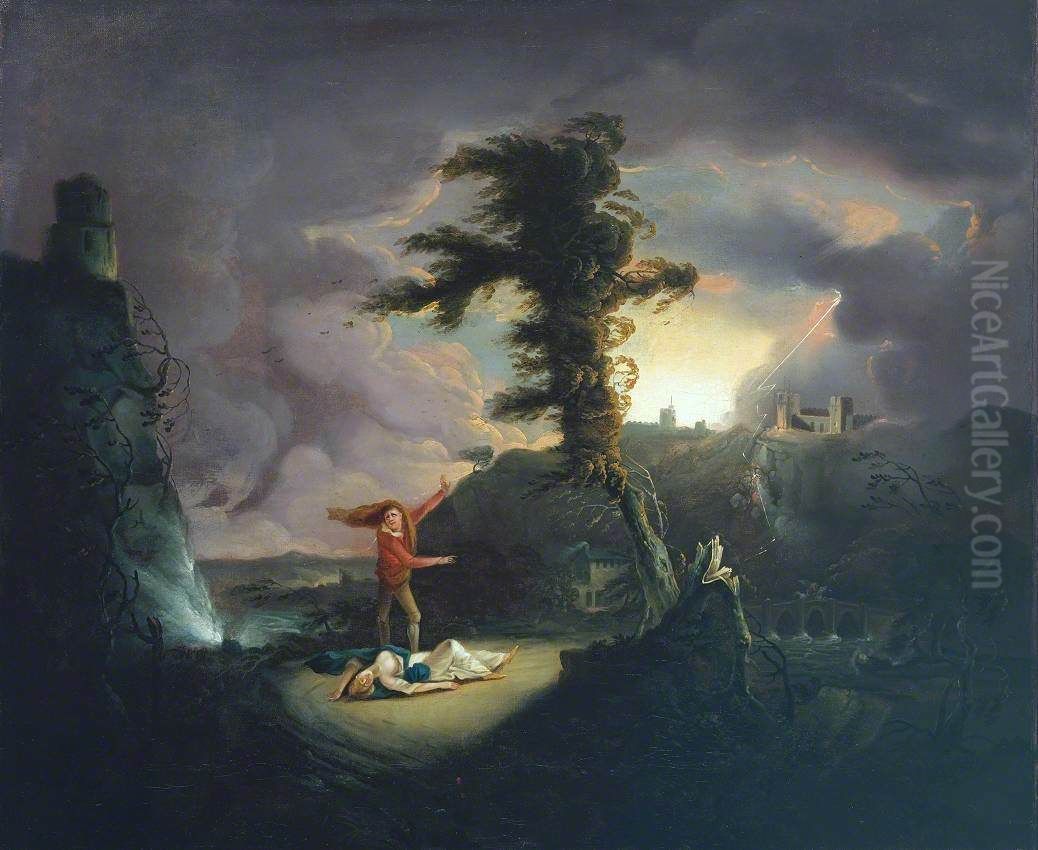 The Death of Amelia Oil Painting by Samuel Colman