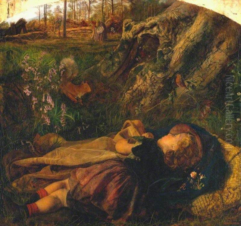 The Woodman's Child Oil Painting by Arthur Hughes