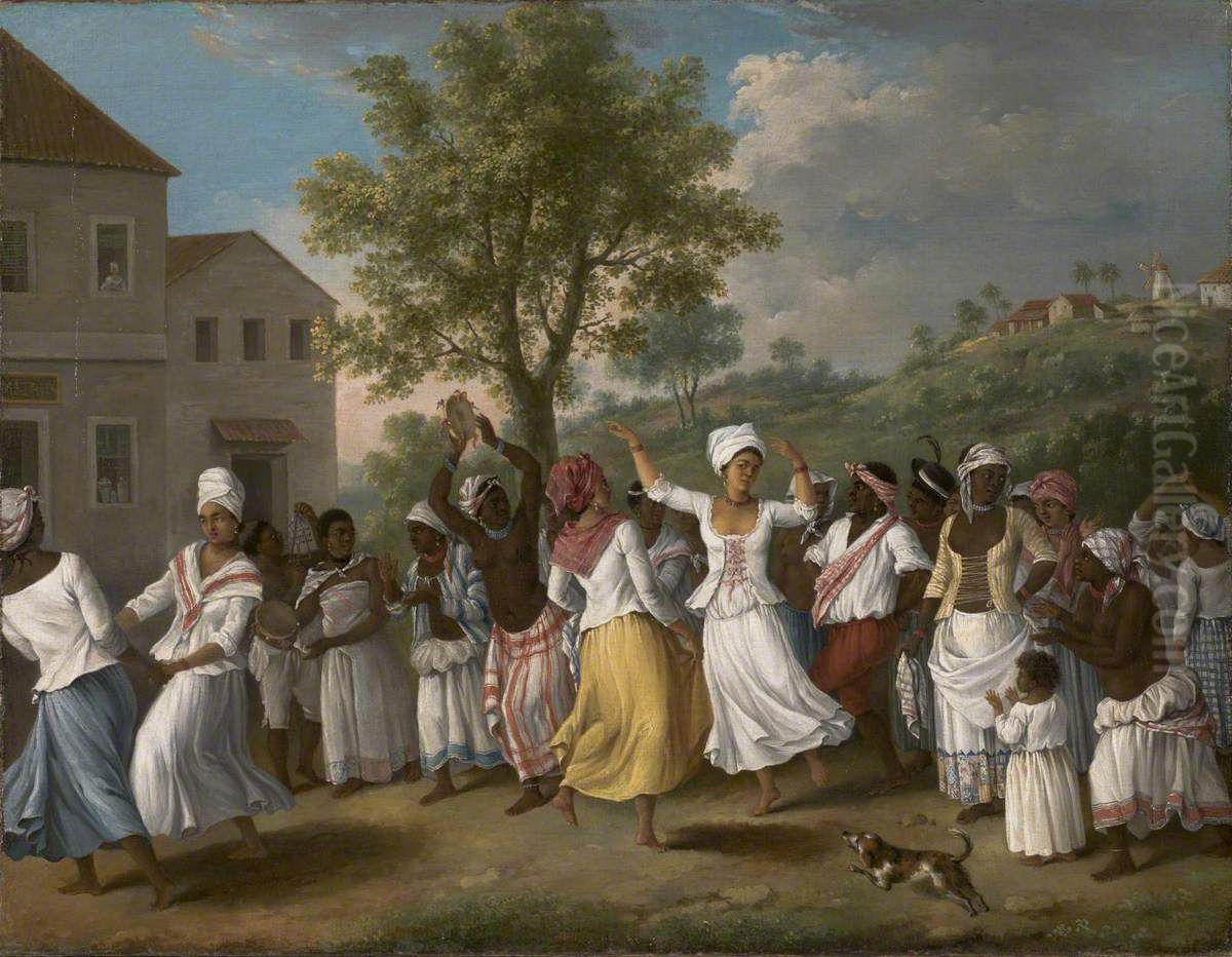 Dancing Scene in the West Indies Oil Painting by Agostino Brunias