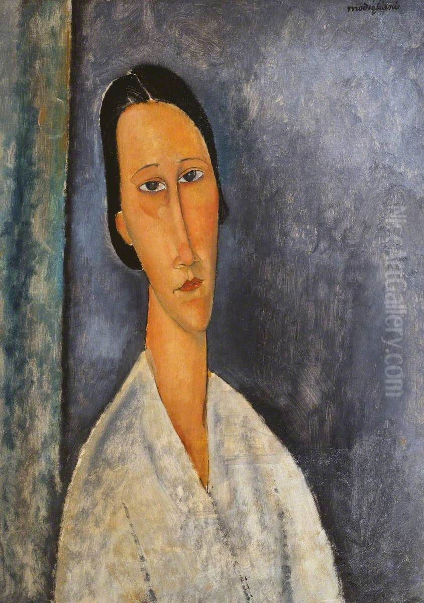 Madame Zborowska Oil Painting by Amedeo Modigliani