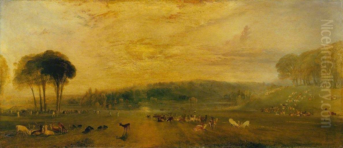 Sunset, Fighting Bucks Oil Painting by J. M. W. Turner