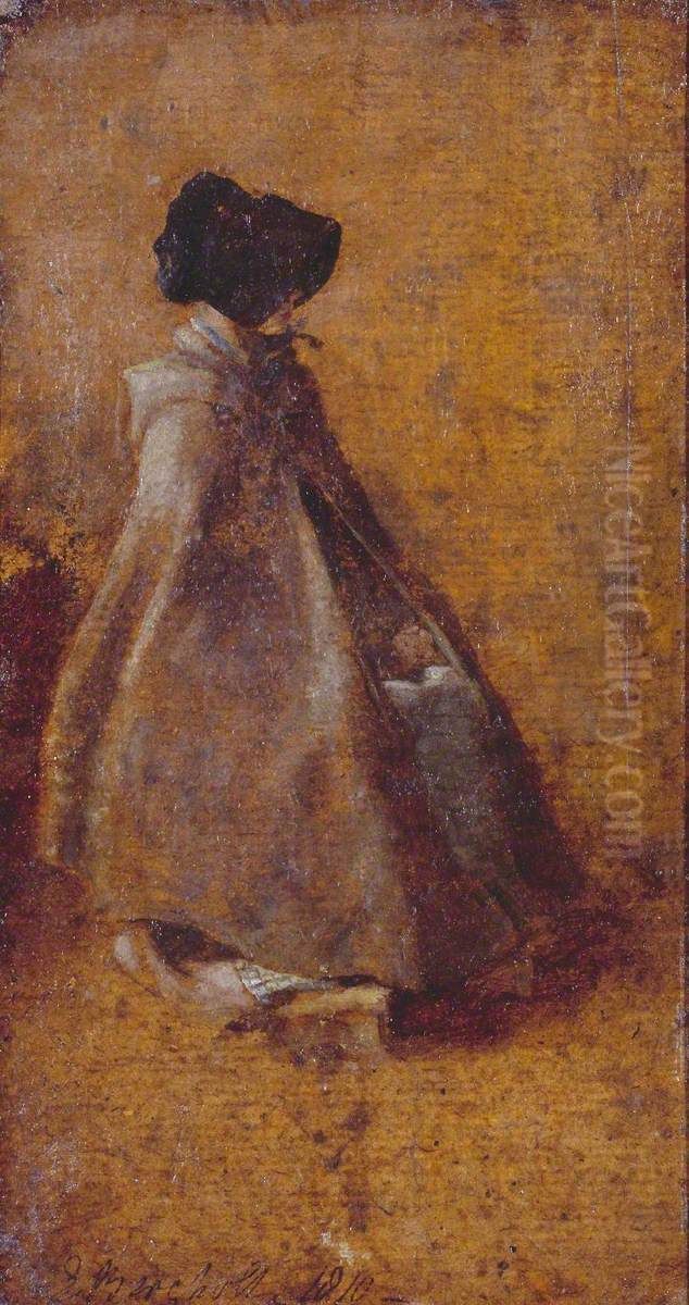 Study of a Girl in a Cloak and Bonnet Oil Painting by John Constable
