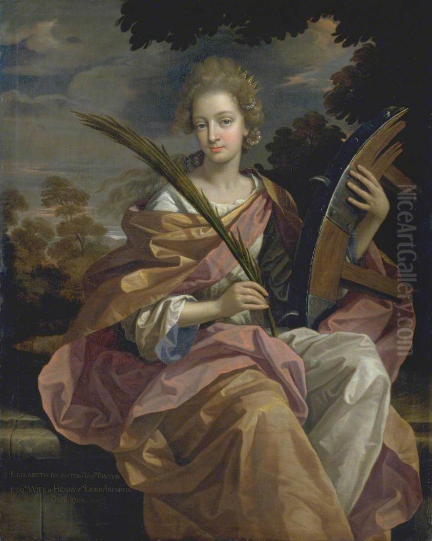 Elizabeth Panton, Later Lady Arundell of Wardour, as Saint Catherine Oil Painting by Benedetto Gennari II