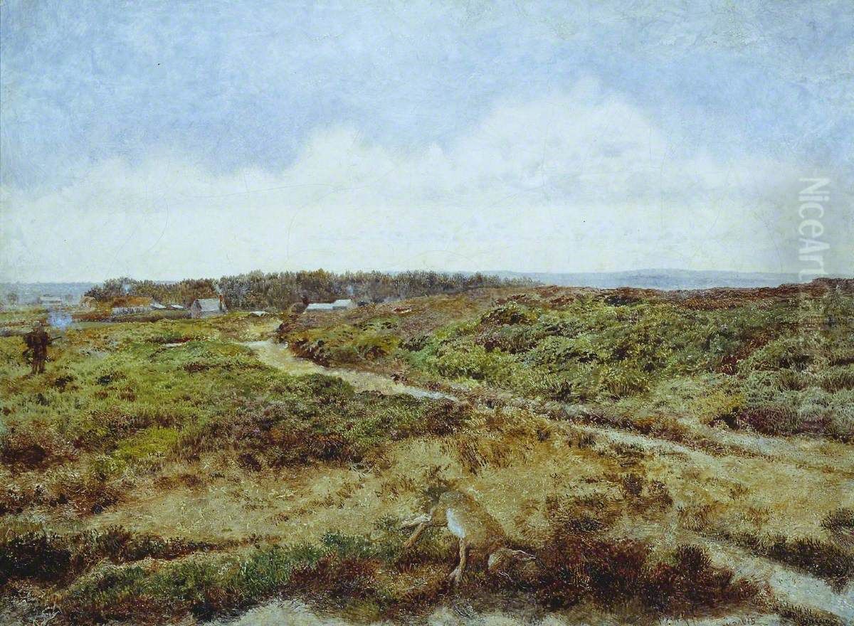 A Day's Sport at Bidston Hill Oil Painting by William Davis