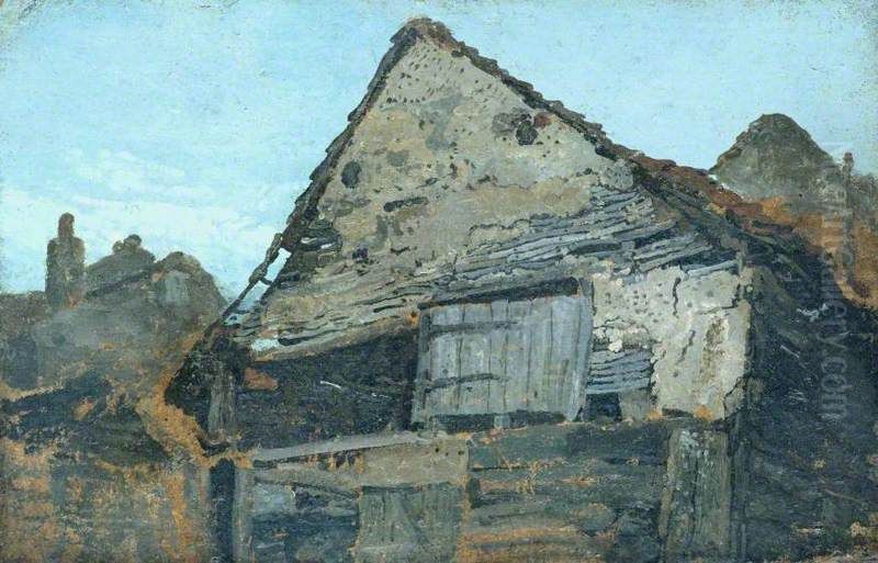 Study of Buildings ('Study from Nature') Oil Painting by John Linnell