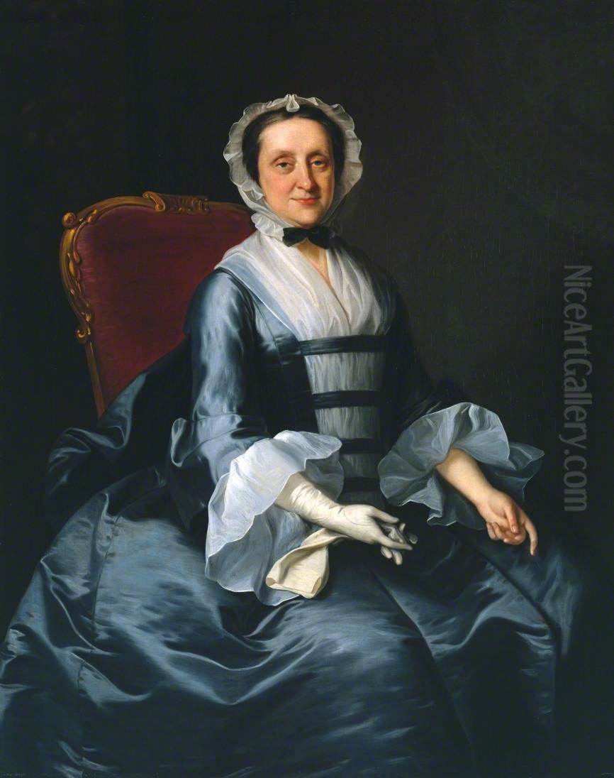 Mrs Sarah Ingram Oil Painting by Thomas Hudson