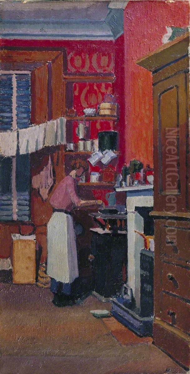 The Gas Cooker Oil Painting by Spencer Gore
