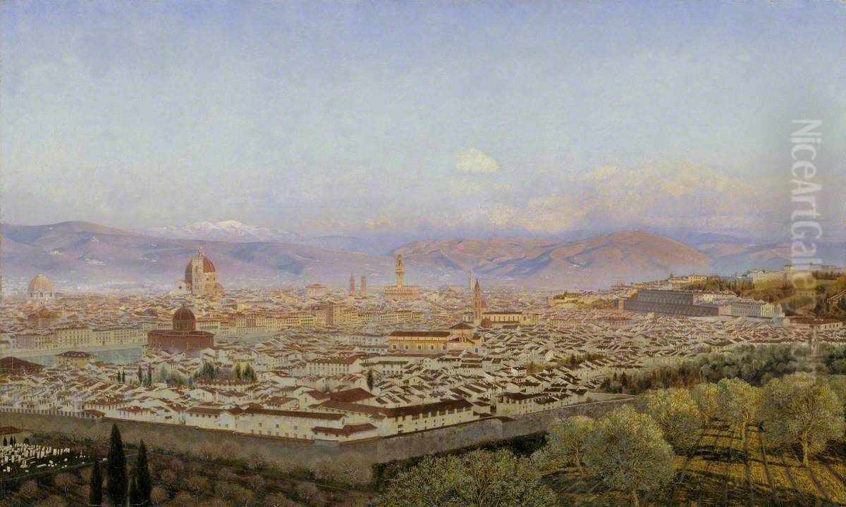 Florence from Bellosguardo Oil Painting by John Brett