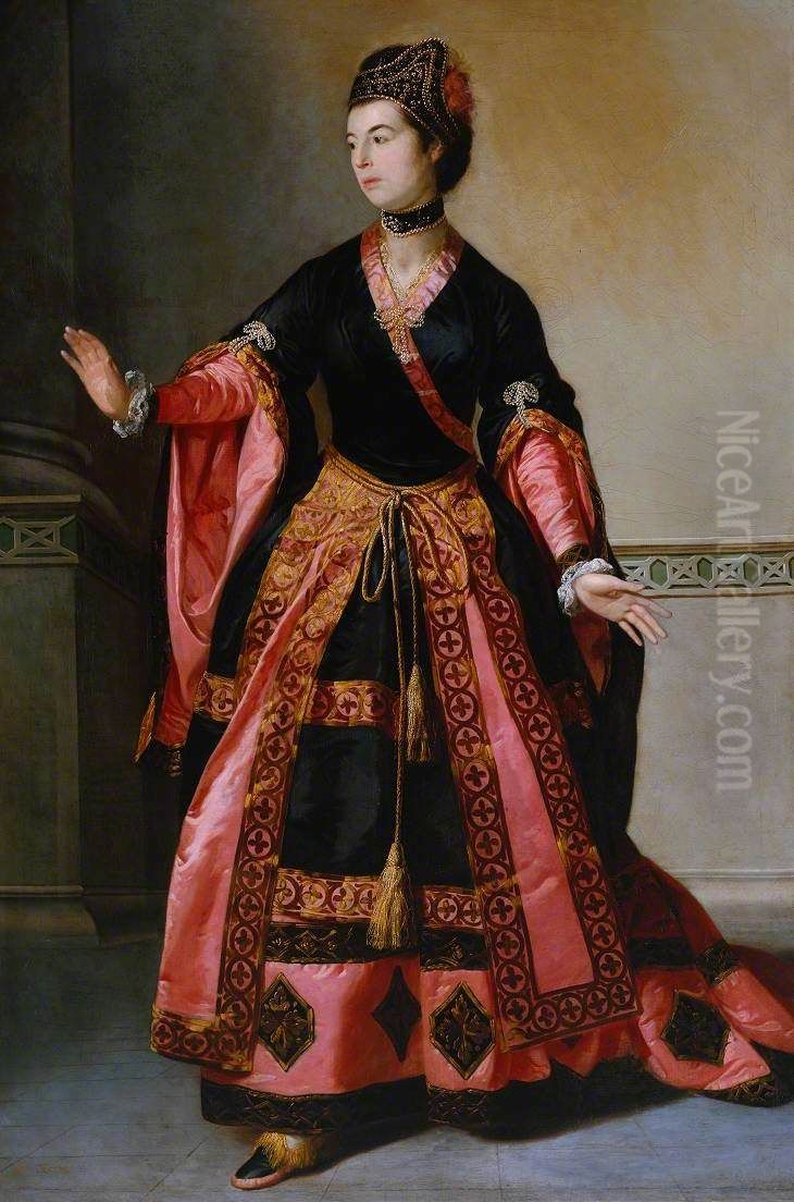Mrs Yates as Mandane in 'The Orphan of China' Oil Painting by Tilly Kettle