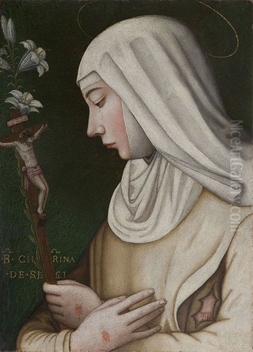 St Catherine with the Lily Oil Painting by Plautilla Nelli