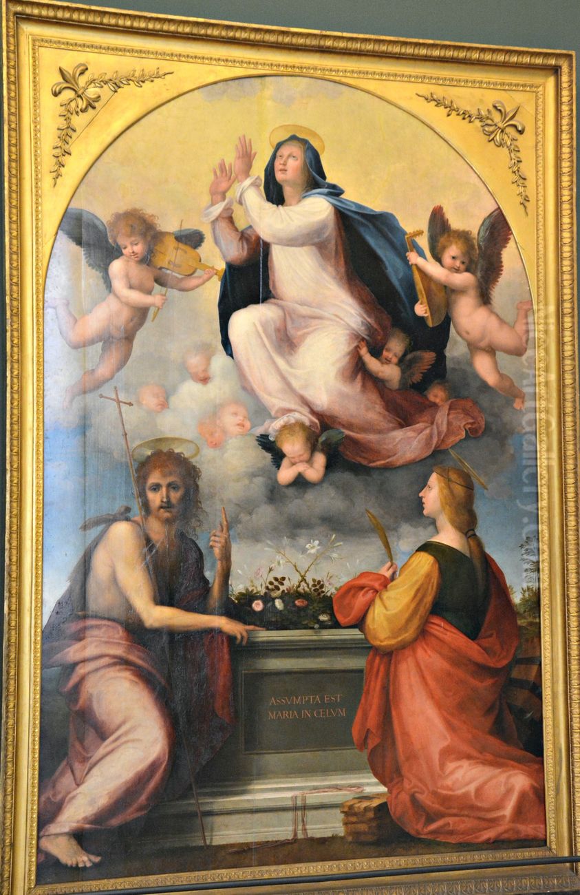 Assunzione della Vergine con san Giovanni Battista e santa Caterina d'Alessandria Oil Painting by Fra Bartolomeo