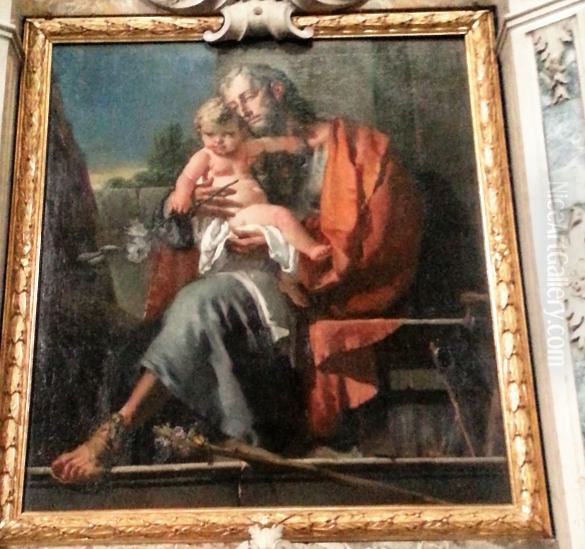 St. Joseph with Child Oil Painting by Giovanni Battista Tiepolo