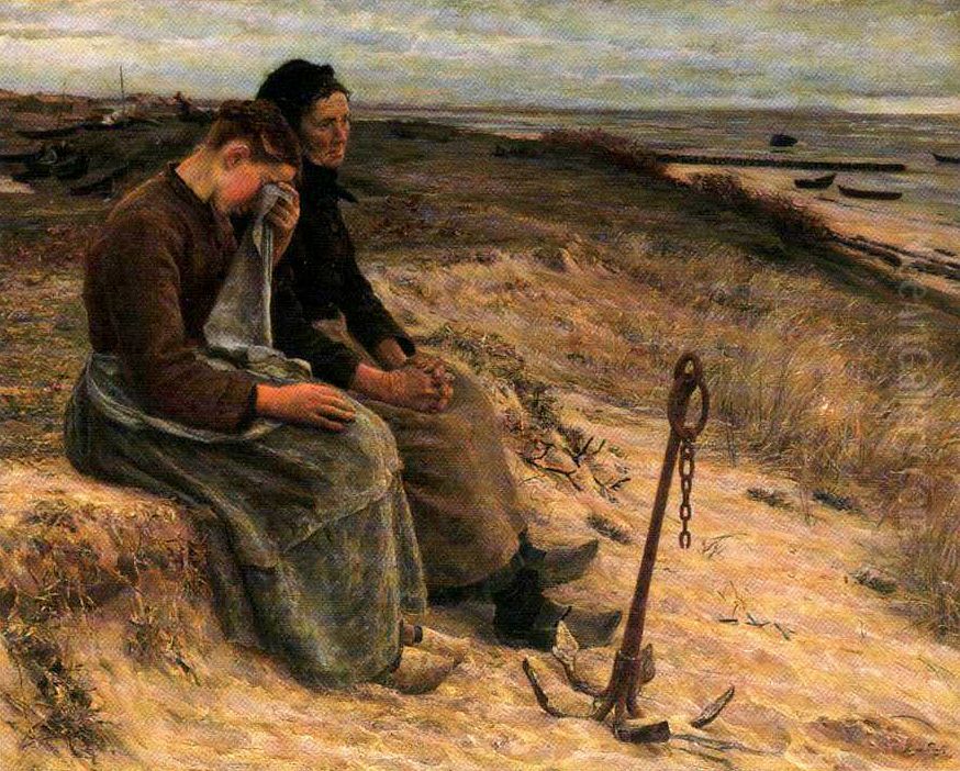 Missing boat Oil Painting by Jose Julio de Sousa Pinto