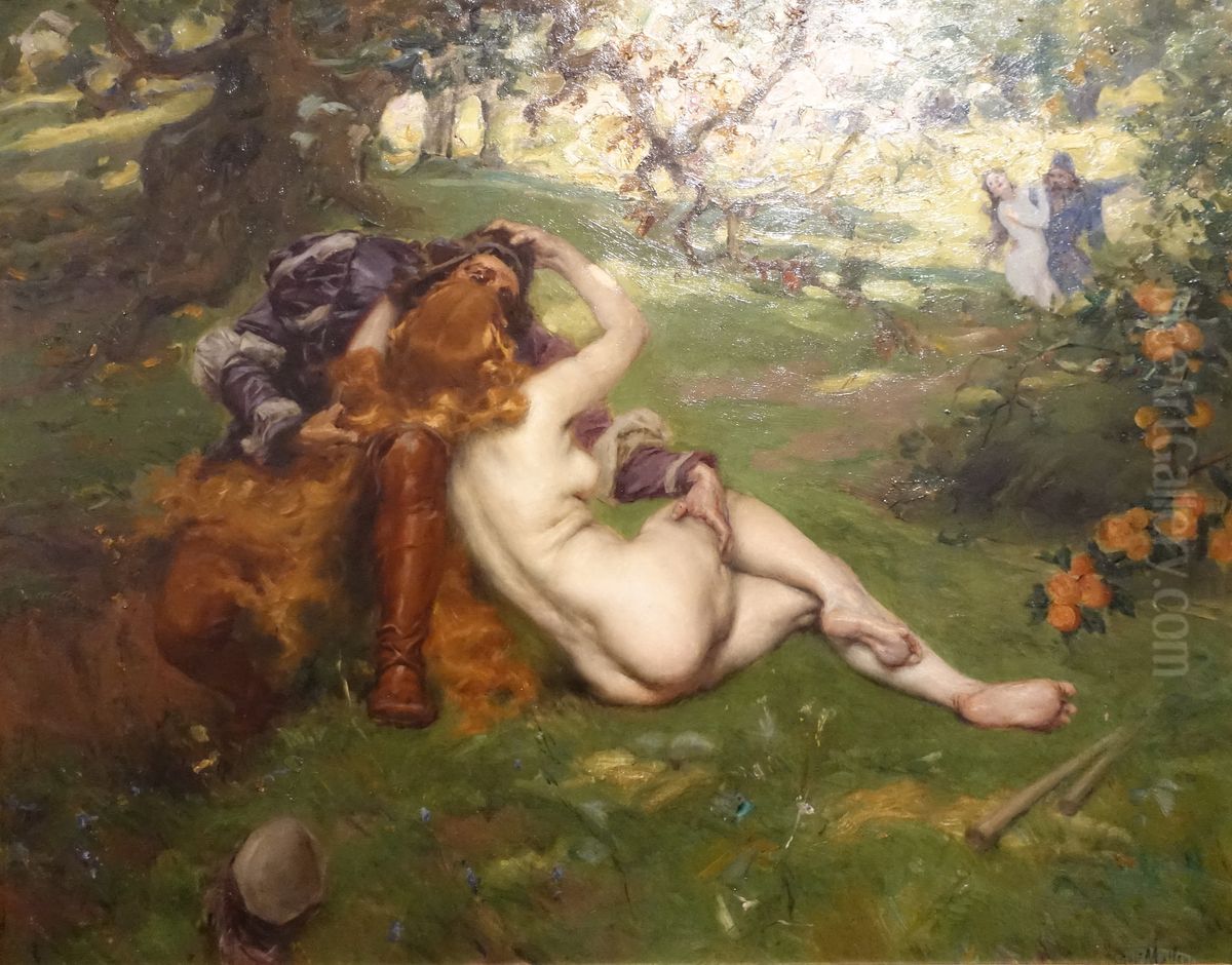 Island of Love Oil Painting by Jose Malhoa