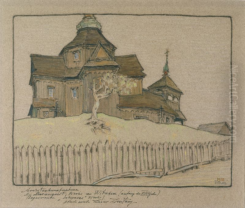 Trinity Church of Vitebsk Oil Painting by Eliezer Markowich Lissitzky