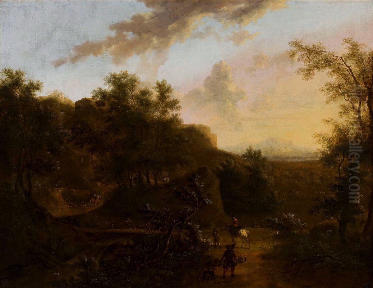 Italian landscape Oil Painting by Frederik de Moucheron